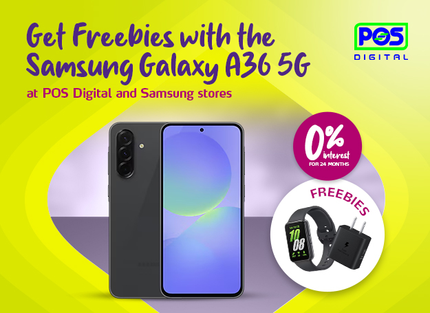 Use your EastWest credit card and get freebies with the Samsung Galaxy A36 5G at POS Digital and Samsung stores.