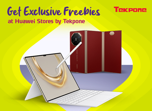 Get freebies on Huawei devices at Huawei stores by Tekpone with your EastWest credit card. Plus, get 0% interest for up to 24 months.