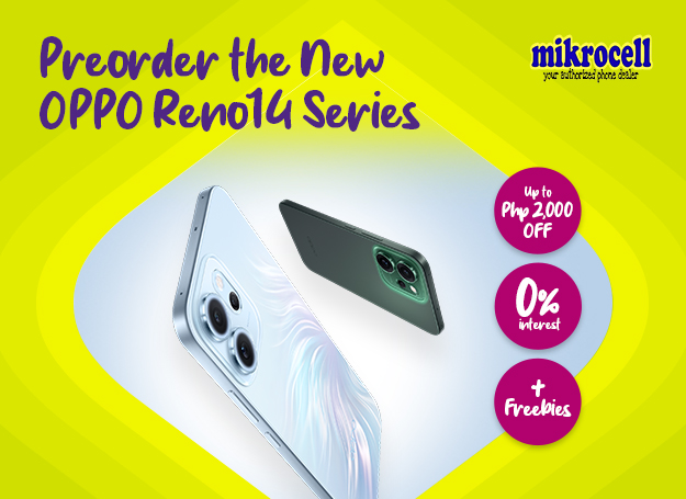 Unlock freebies and discounts when you preorder the new OPPO Reno14 Series with your EastWest credit card.