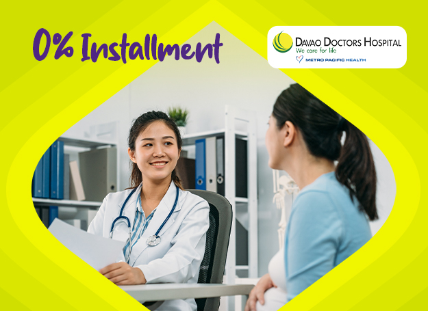 Get 0% interest on installments for up to 3 months with your EastWest credit card at Davao Doctors Hospital