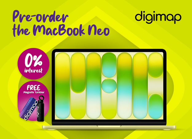 Pre-order the new MacBook Neo & iPhone 17e at Digimap and enjoy a freebie + 0% installment offers with your EastWest credit card.