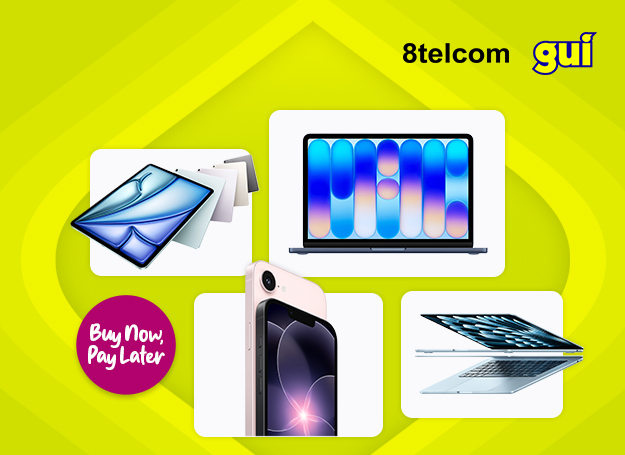 Enjoy cash price at 0% installment for 12- and 24-month terms on Apple devices at 8telcom and GUI stores with your EastWest credit card.  