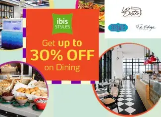 Get up to 30% OFF on dining at ibis Styles Manila Araneta