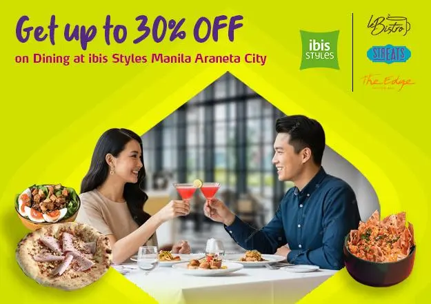 EastWest Up to 30% OFF at ibis Styles Manila Araneta City official promo image