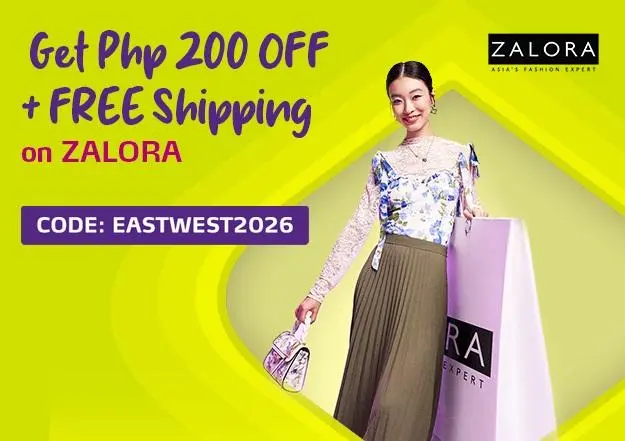 EastWest Php 200 OFF + FREE Shipping on ZALORA official promo image